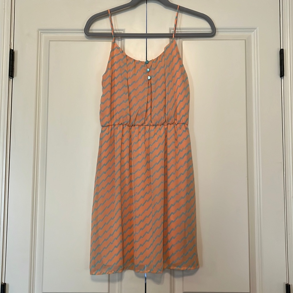 Spaghetti strap pink owl brand dress